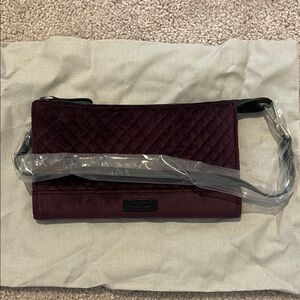 Vera Bradley Quilted Burgundy Clutch